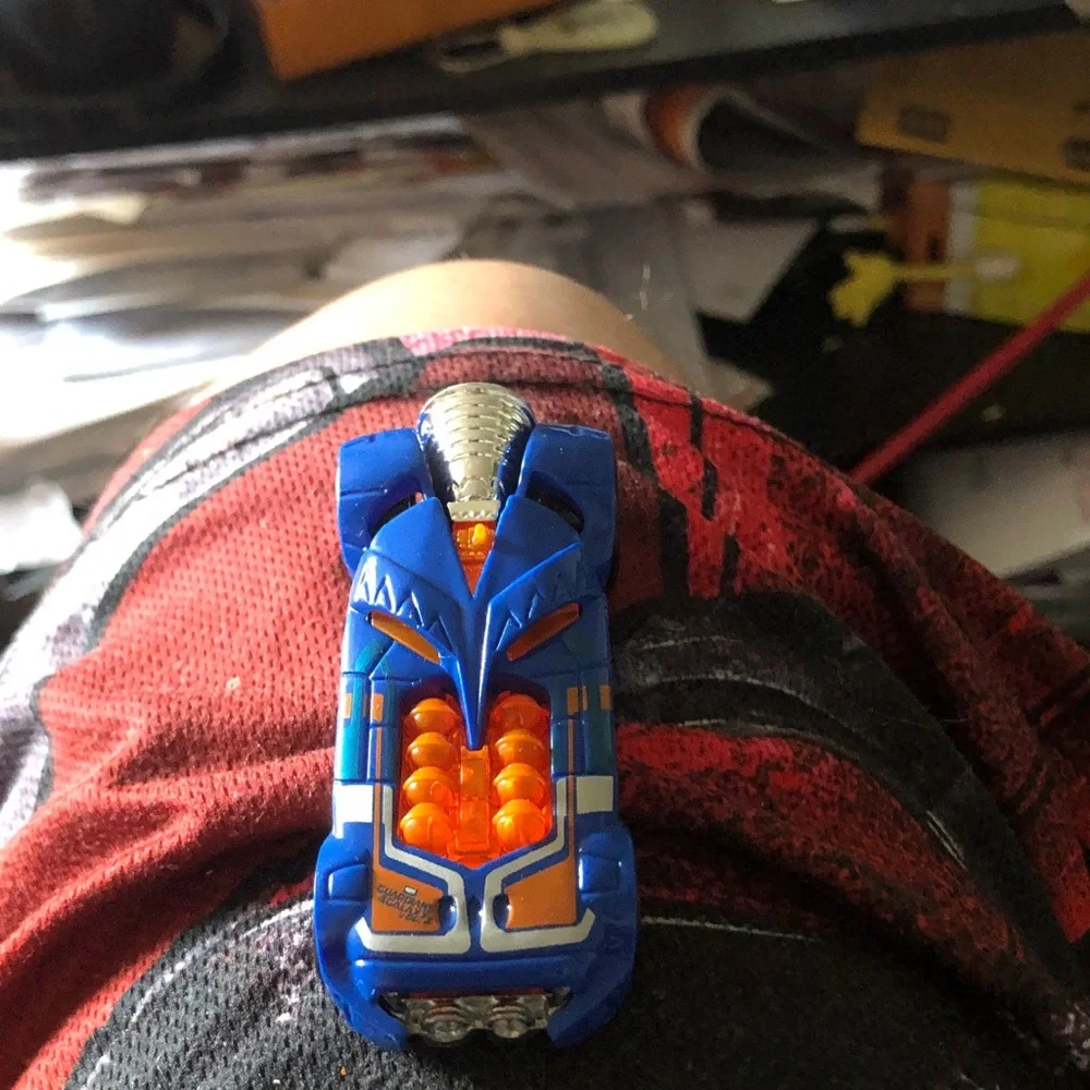 Blue and Orange Toy Car
